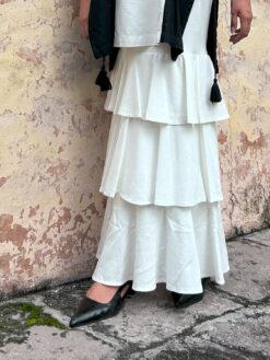 Falda de lino corte sirena