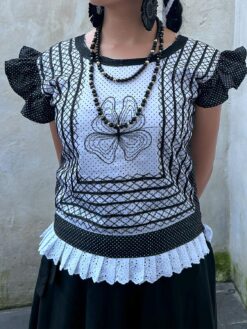 Huipil tradicional con Polka Dots