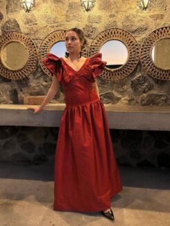 Maxivestido de Gala en Rojo Carmesí
